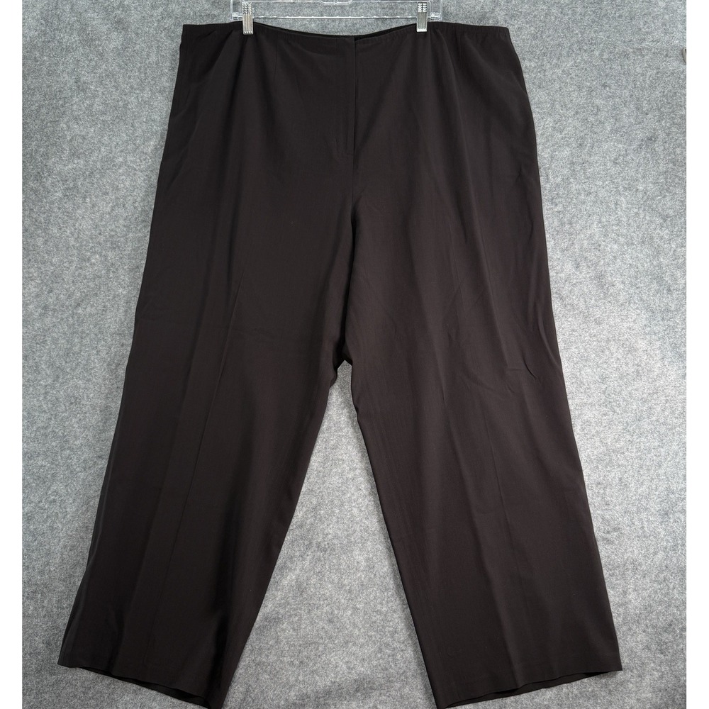 Eileen Fisher Pull‎ On Pants Womens Plus 3X Chocolate Brown Office Professional